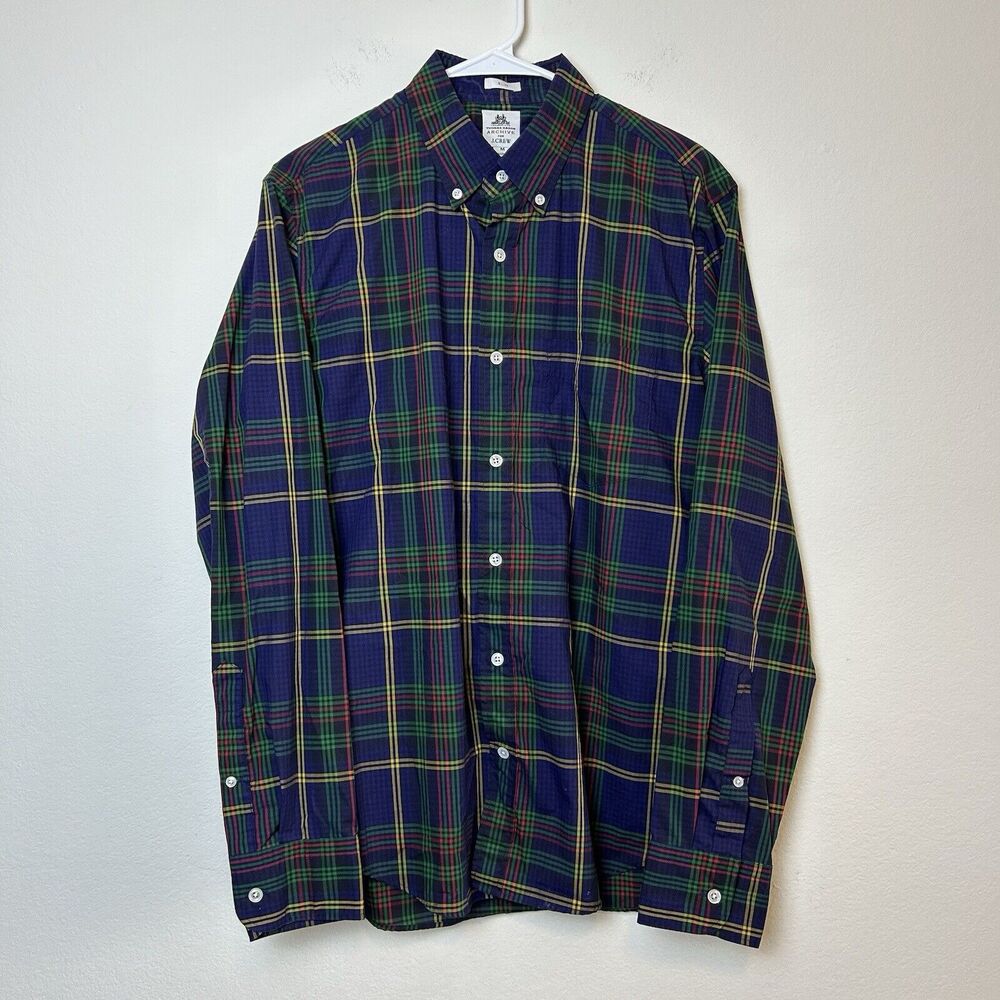 J Crew Thomas Mason Shirt Mens Medium Blue Slim Fit Button Down Heritage Preppy